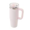 Takeda Corporation 880ml Pink Straw Tumbler with Handle, 14.2 X 8.9 X 24cm, with Straw, Insulated, and Handle, HD-STT880PI