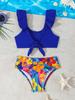2026 Girls' Two-piece Bikini Swimsuit - Small and Medium Children's Swimwear