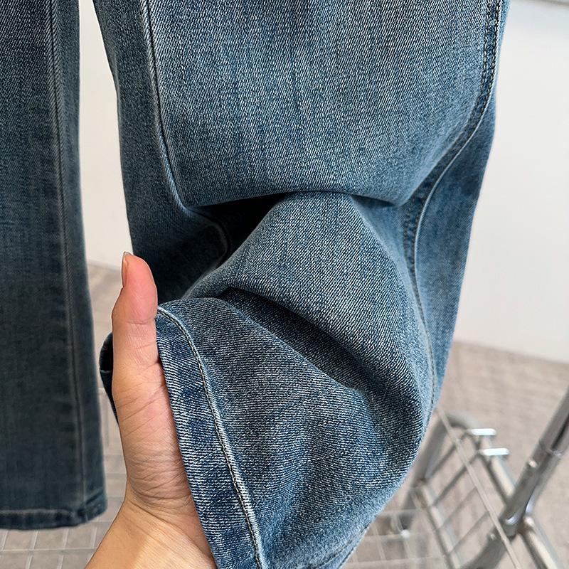 Spring Plus Size High-Waisted Slimming Flare Jeans - 300 Jin Casual Stretch Pants for Women