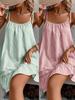 European and American Summer Spaghetti Strap Sleeveless Ruffle Knee-Length Dress