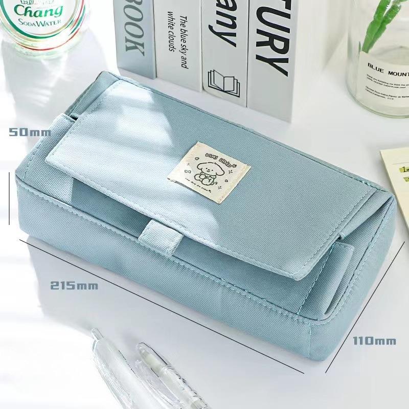 INS Style Puppy Printed Pencil Bag Large Capacity High-value Creative Square Pencil Bag School Student Storage Supplies