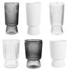 Hydroponic Flower Vase Transparent Vertical Grained Glass Design Vase Reusable PET Modern Nordic Style Vase for Flowers Pothos