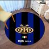 Inter Milan Printed Round Rug Carpet Chair Rug Area Rug Entryway Doormats,for Office Chair Living Room Bedroom Kitchen Room.
