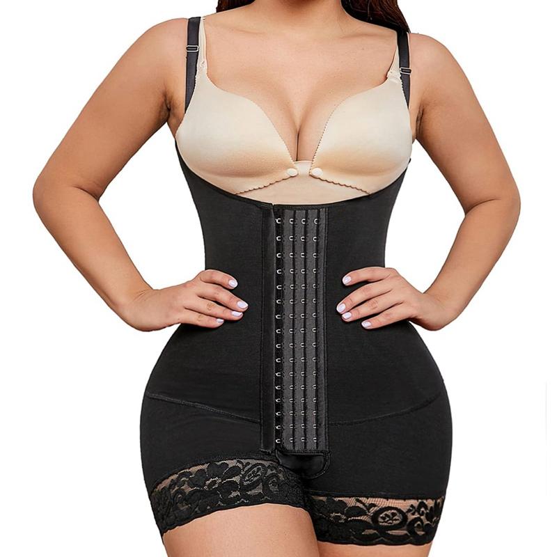 

Women s Suspender Butt-Lifting Shaping Bodysuit Tummy-Tucking Shaper M