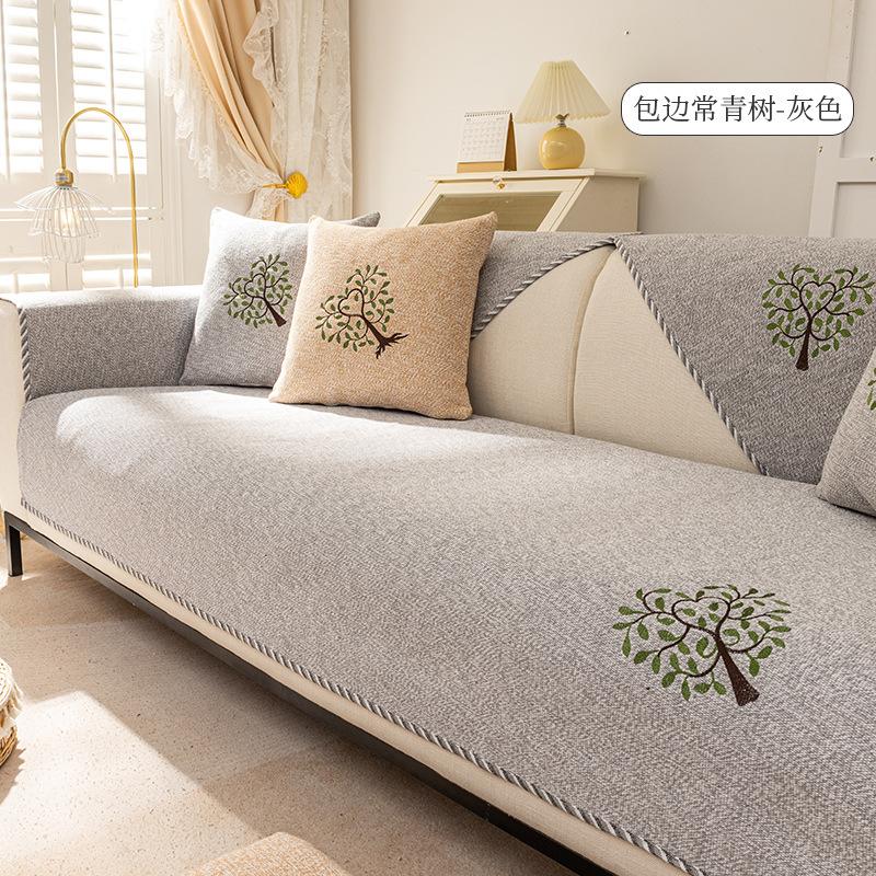 New Cotton And Linen Sofa Cushion Four-Season Universal Non-Slip Seat Cushion Simple Modern Old Coarse Cloth Sofa Cover Cover Cloth