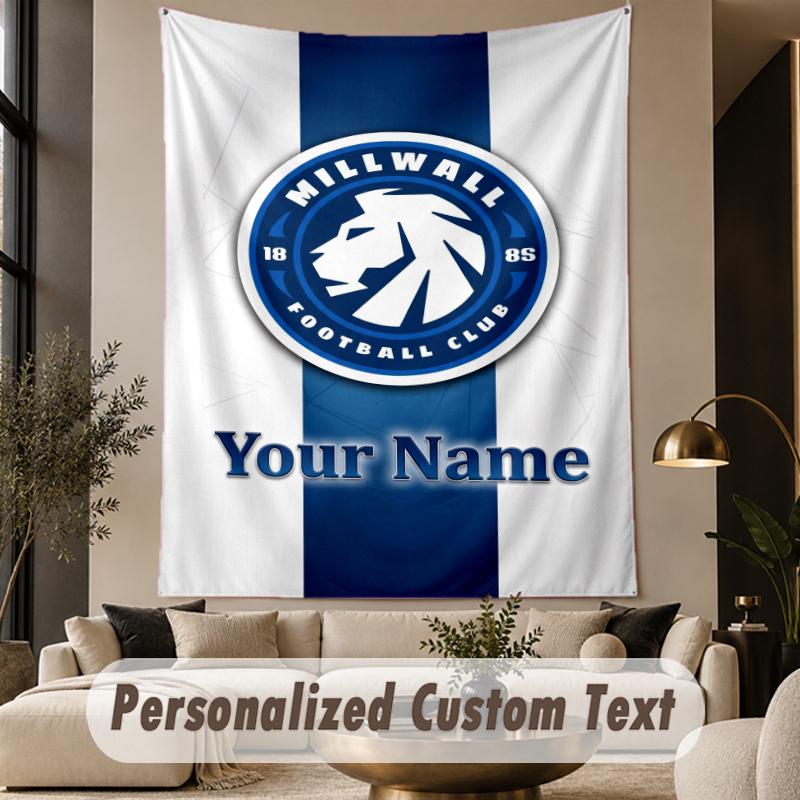 Custom Text Tapestry Millwall Print Wall Tapestry Indoor Living Room Wall Decor