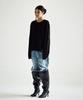 THEVINYLHOUSE Cut-Off Layered Ls Tee Black
