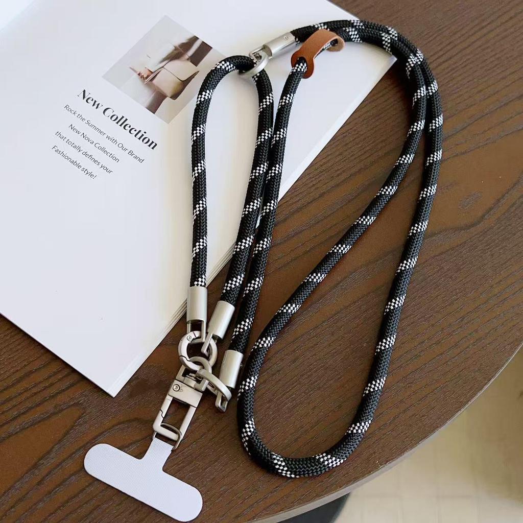 Dual-Function Anti-Lost Crossbody Phone Lanyard with Detachable Wrist Strap and Metal Buckle