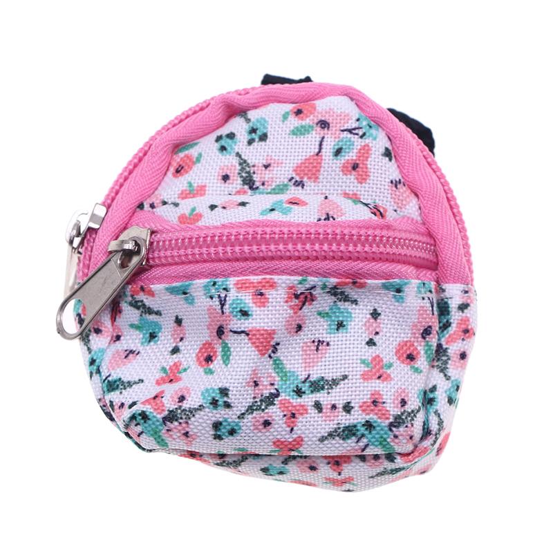 1:6 Miniaturowy Płócienny Tornister do Domku dla Lalek Plecak w Kwiaty Akcesoria dla Lalek Model Dekoracja Zabawka Akcesoria do Domku dla Lalek