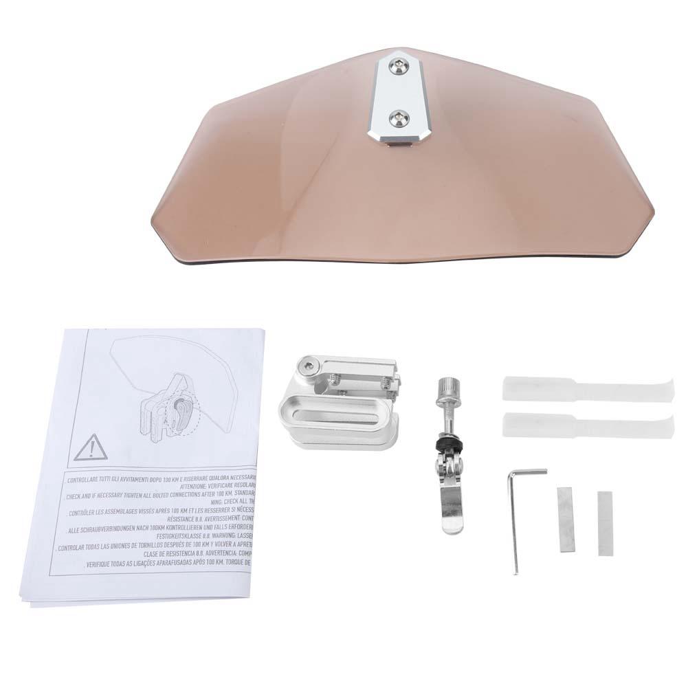 Univerzální nastavitelný motocyklový větrný štítek deflektor větru (Tawny)