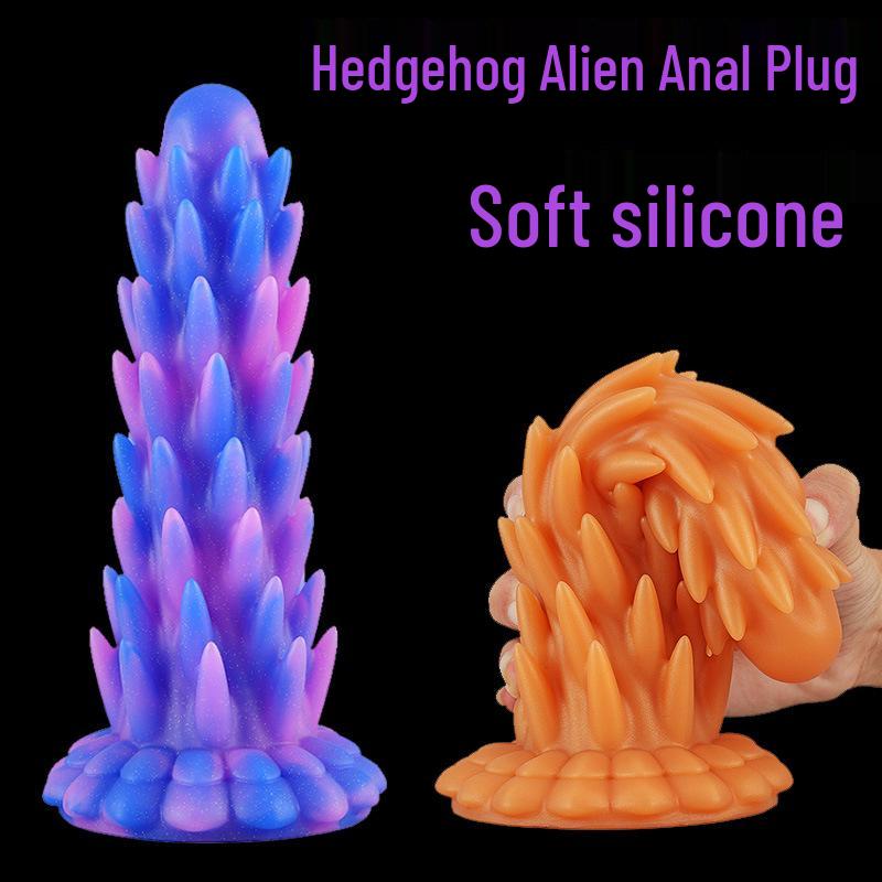 Colorful Luminous Silicone Hedgehog Anal Plug - Outdoor SM Toy for Rear Stimulation