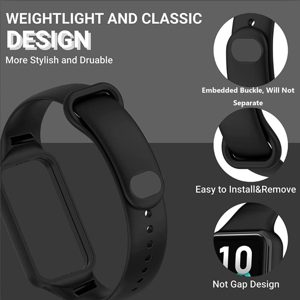 Replacement Strap For Xiaomi Smart Band 9 Active Strap Correa Silicone Watchbands Strap For Redmi Smart Band 3 Strap Bracelet