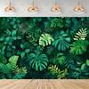 Tropical Jungle Turtle Pattern Bamboo Photography Backdrop, Jungle Plant Background, Banner Supplies for S3257