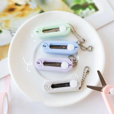 Mini piega a colori forbice formato portatile lama in acciaio inossidabile taglierina sicura coltello multiuso per diario di carta ufficio scuola
