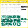 FKM O-Ring Grüner Fluorkautschuk Gummi Dichtung O-Ring CS1.5/2.0/2.4/3.1mm Ölbeständig Säure-Lauge-Beständig O-Ring Satz