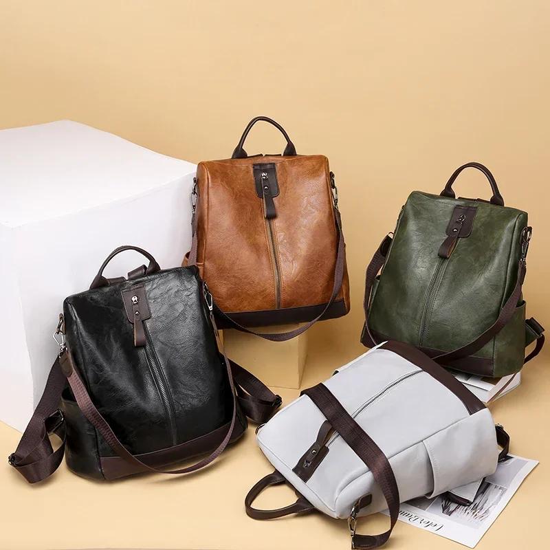 Large capacity waterproof travel backpack for women soft and multifunctional trendy leisure backpack