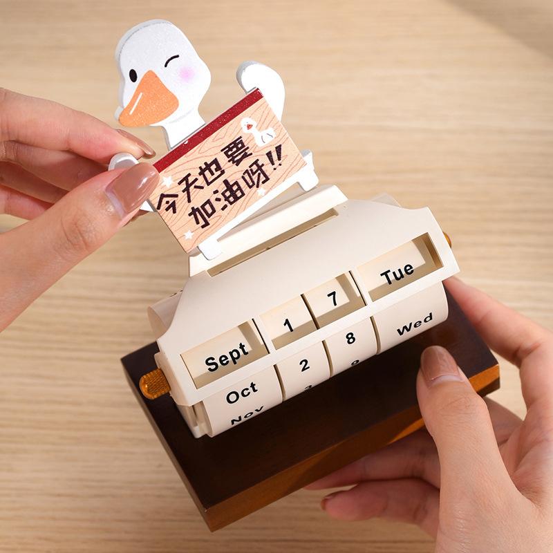 Rotating Perpetual Calendar Desktop Ornaments Countdown Reminder Card 2025 Calendar Mini Rotating Desk Calendar Annual Calendar