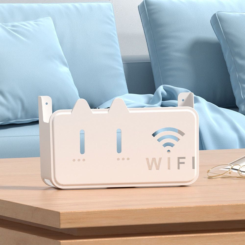 Wall Mounted TV Set Top Box Large Capacity Storage Box New Router Shelf