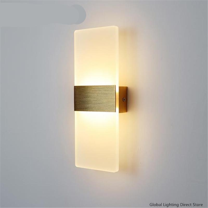 Modern Simplicity Led Wall Lamp Warm White Light for Bedroom Bedside Sconce Stairs Lighting Wall Light Fixture Bathroom Lamp