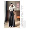 Woolen Wide-leg Pants Suit High-waisted Waist Pants for Women Autumn Winter New Casual Straight Mopping