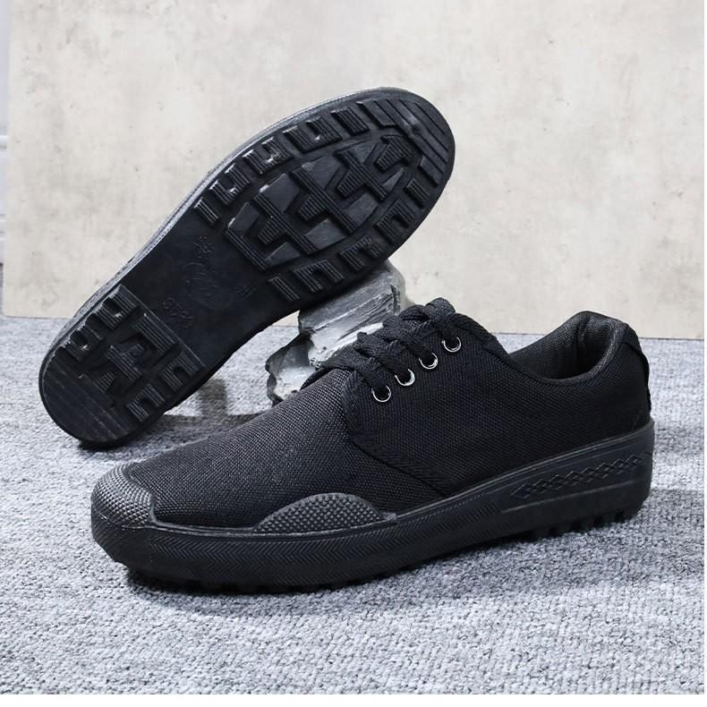 Jiefang Shoes Men's Wear-resistant Labor Canvas Labor Insurance Shoes Military Training Shoes Non-slip Deodorant Rubber Shoes Camouflage Shoes