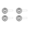 4pcs Small Funnel Stainless Steel Mini Kitchen Funnel for Oil Flask Liquid Transfer Household Canning Strainer Silver
