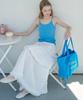 Opening Sunshine Lace Contrast Tiered Cotton Maxi Skirt White