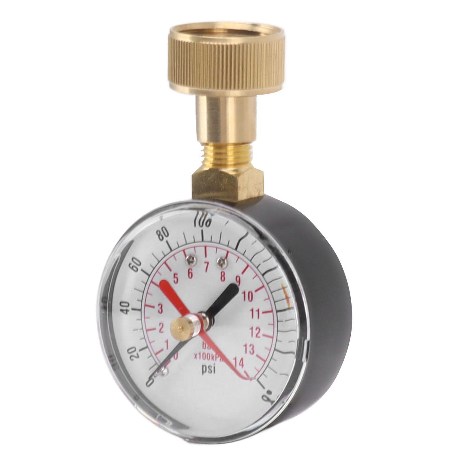 

Water Pressure Gauge Aluminum Alloy Iron 0 to 200Psi Universal Water Pressure Test Gauge with 3 4 Female Hose Thread