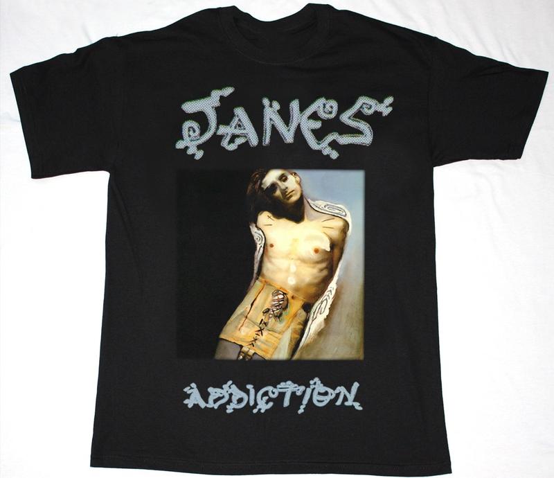 NEW JANE S ADDICTION Heavy Cotton Black Unisex T-Shirt M
