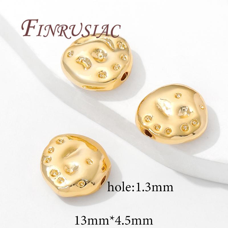 Baroque Beads 18K Gold Plated Spacer Beads,Bracelets Beads Accessories,Separators For Beads,DIY Pearl Necklace Jewelry Making