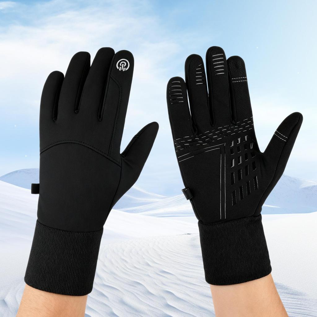 Electric Heated Gloves Non-Slip Cold Weather Screen Touch Winter Electric Heating Gloves for Skiing Cycling Hiking Commuting Men