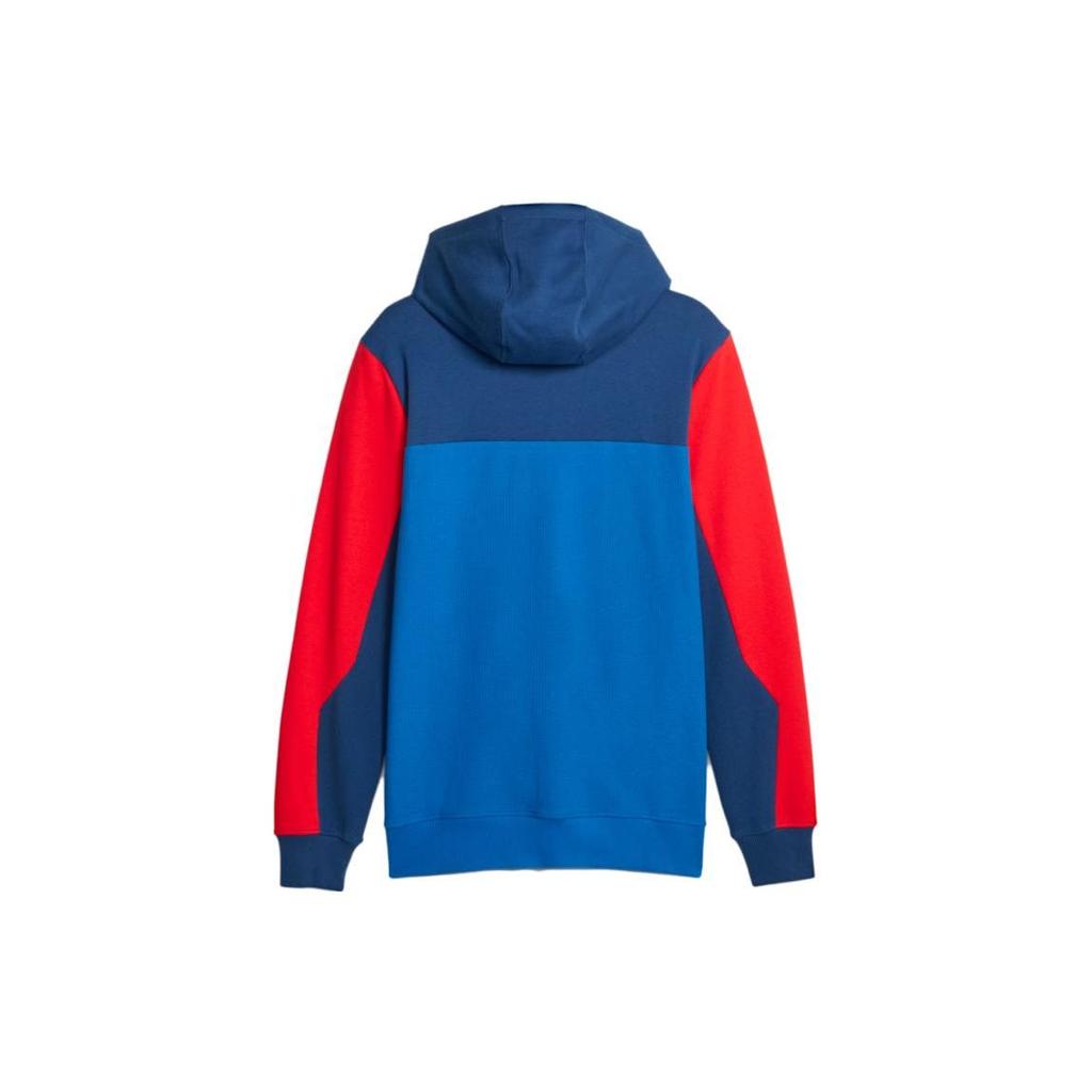 Puma Bmw M Motorsport Hooded Sweat Jacket Logo Print Color Block Long Sleeve Jacket Men Jackets Blue 621221-04