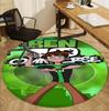 Ben 10 Cartoon Pattern Round Rug, Indoor/Outdoor Mat, for Picnic, Gameroom, Bedroom, Office, Living Room, Home Decor Carpet, Birthday Gift