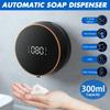 2000mAh Liquid Fast Foaming Pump Wall Mounted with Temperature Digital Display White/Black Automatic Touchless Sensor Soap Dispenser Hand Sanitizer