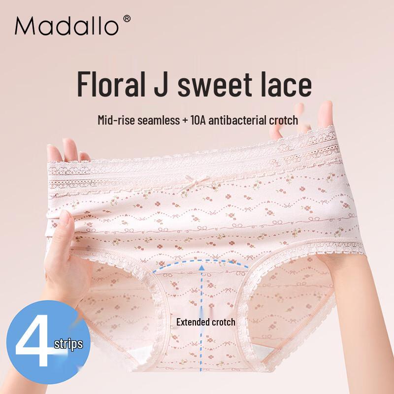 

Women s Modal Cotton Antibacterial Lace Briefs L