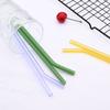 Paie de băut reutilizabile 8x200mm Set de paie din sticlă borosilicată înaltă Smoothies Cocktail-uri Accesorii pentru bar Paie cu sac cu perie
