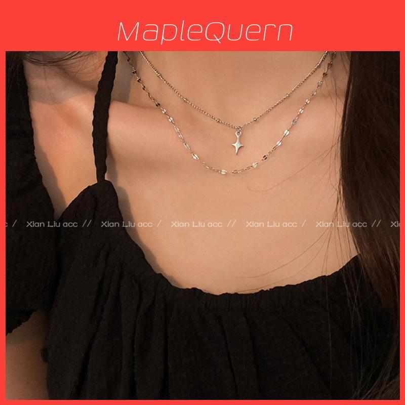 Nuovo Arrivo 2022 Collana in Acciaio di Titanio Europea e Americana per Donna Catena Clavicolare Cool e Minimalista con Lucchetto