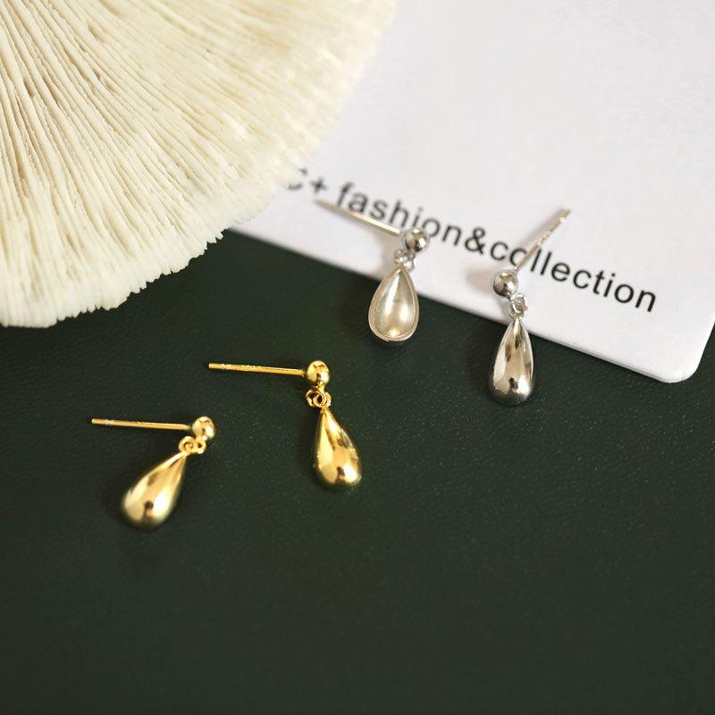 Geometric Earrings Water Drop Earrings Cold Style Short Earrings Simple New Style