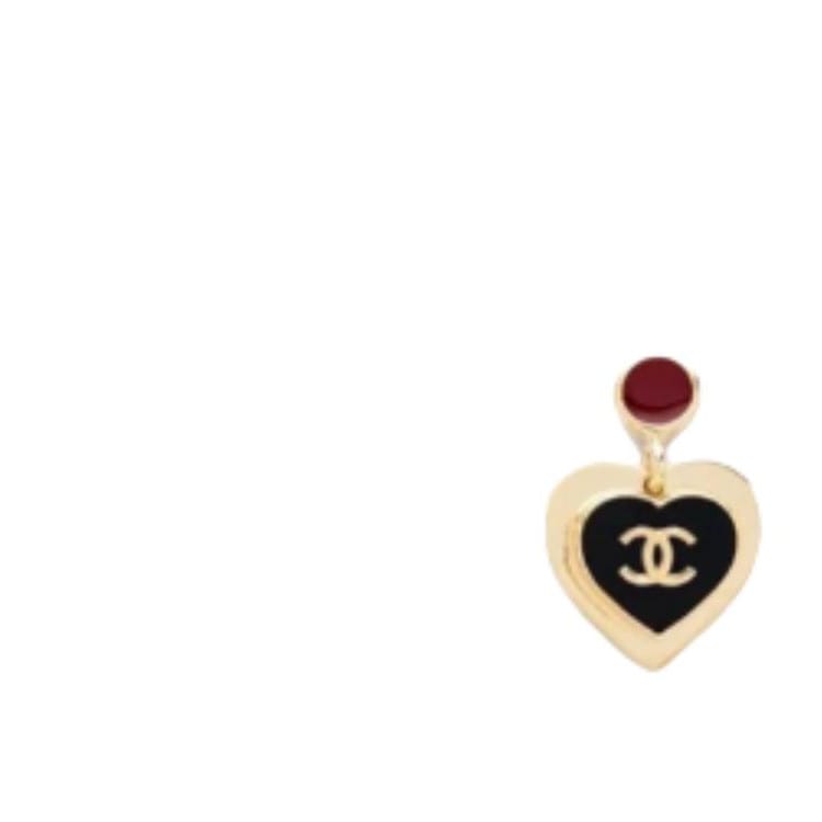 CHANEL Earrings Women's Black Gold ABH166-B23545-U7708