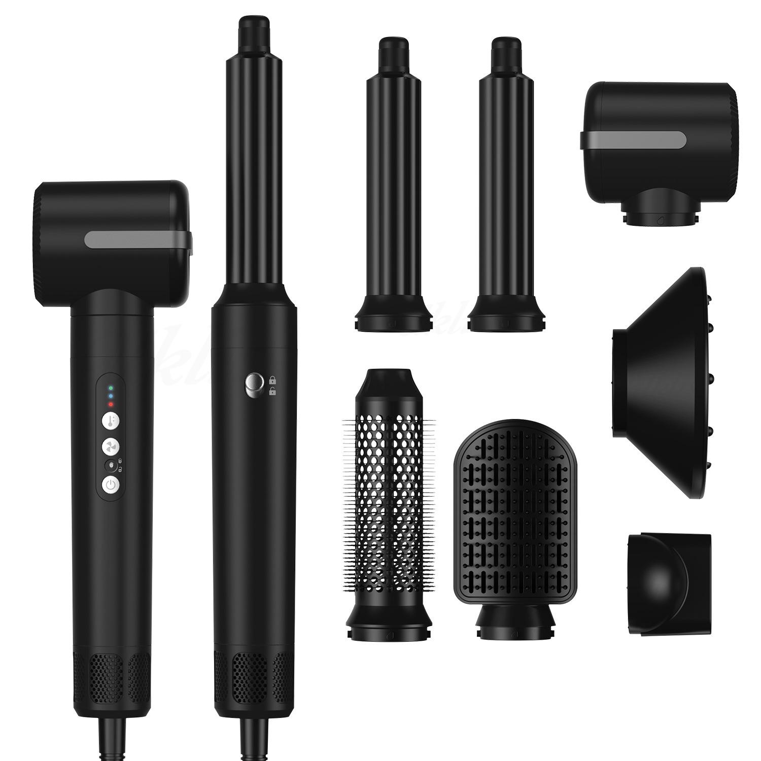 Multi-functional 7-in-1 High-Speed Hot Air Styling & Straightening Comb with Automatic Hair Dryer Custom