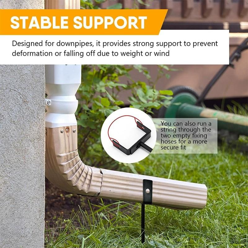 2 Pack Rainwater Downspout , Downspout Adapters, Adjustable Size,  Proof Anchors for Pipe Support, Easy to Install