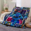 1pc. Stitch Cartoon Blanket, Home Decor Gift for All Seasons, Soft and Cozy Throw Blanket, Perfect for Couch, Bed, or Any Room, Vibrant Colo