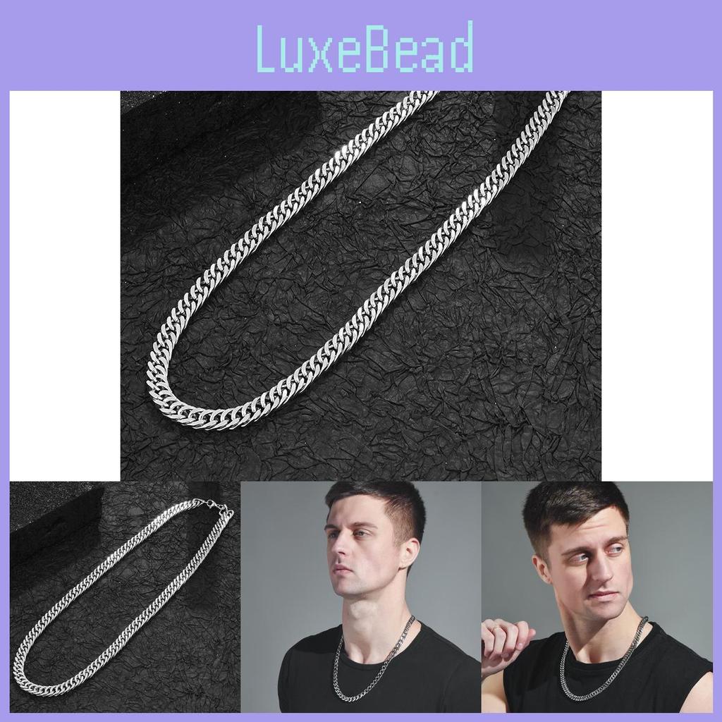 Stilvolle Retro kubanische Gliederkette für Herren mit kühnem, dickem Titanstahldesign