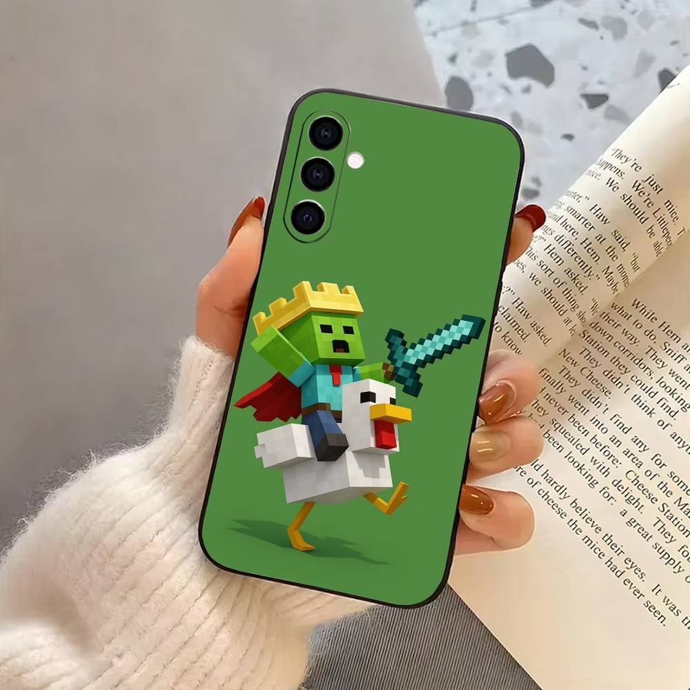 G-Green P-Pixel M-Monster C-Creeper Phone Case For Samsung Galaxy A73,A72,A71,A70,A53,A52,A51,Others Soft Black Cover Samsung a22 5g