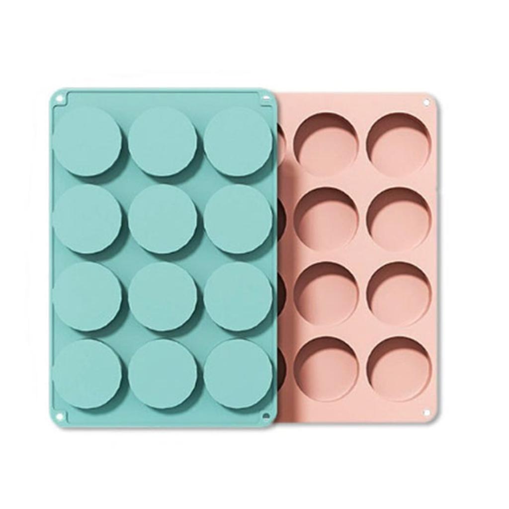 2PCS Round Silicone Mold Multiple Cavity Making Baking Mold for Cake Chocolate Candle Crafts