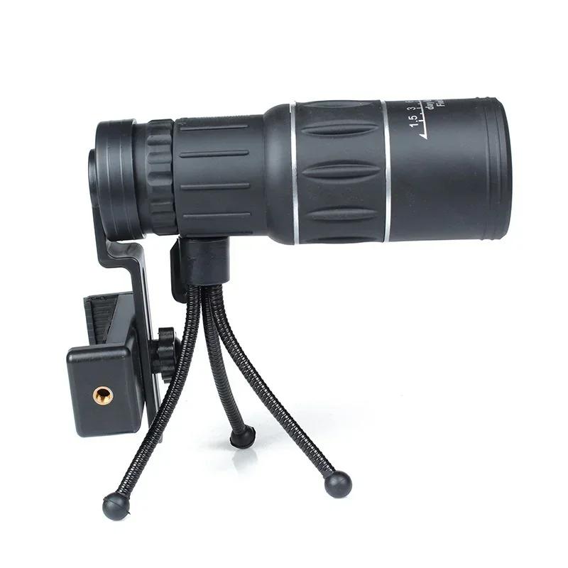 

Hot Selling 16X52 Single Tube Telescope Highdefinition Low Light Night Vision Mobile Phone Photography Outdoor Hunting Telescope чорний