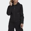 Adidas Sports Hooded Jacket Women Jackets Black H30033