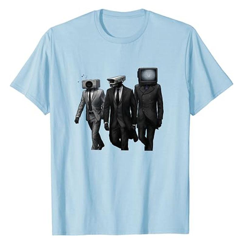 Cameraman, Speakerman, TVman, Skibidi Toilet Meme Game Gifts T-Shirt Humor Funny Graphic Tee Tops Short Sleeve Blouses Apparel