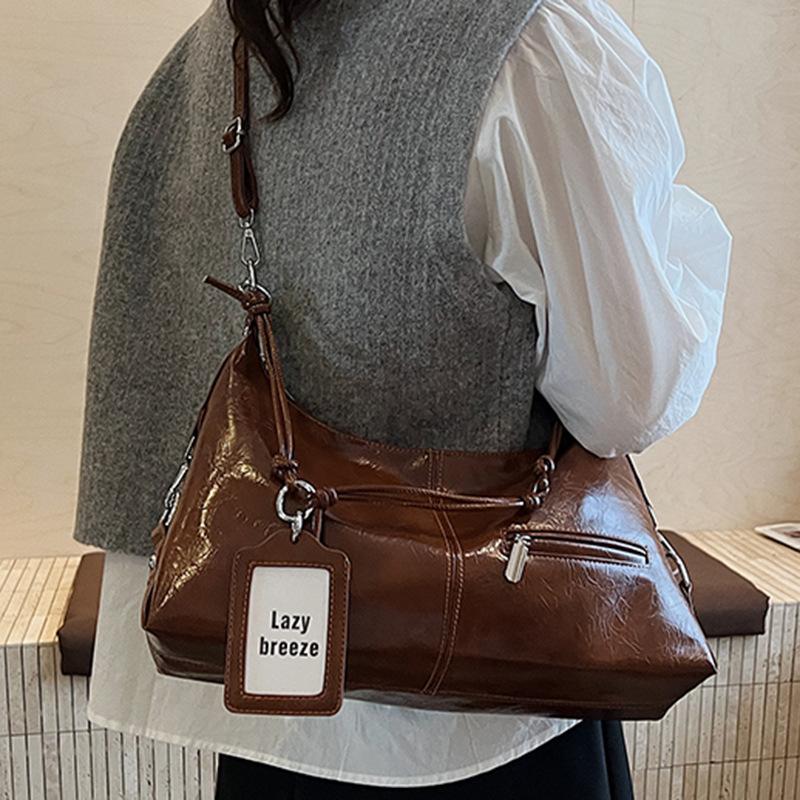 Casual commuting large-capacity bag women's 2026 summer new crossbody bag fashionable and simple one-shoulder underarm tote bag