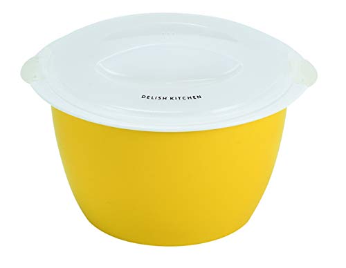 Delish Kitchen Pearl Metal Microwave Rice Cooker, 2-Cup Capacity, Yellow, CC-1393